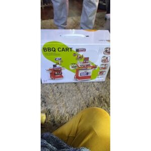 Kids BBQ Cart Play Set 61pcs Toy Grill Cooking Pretend Play Kitchen